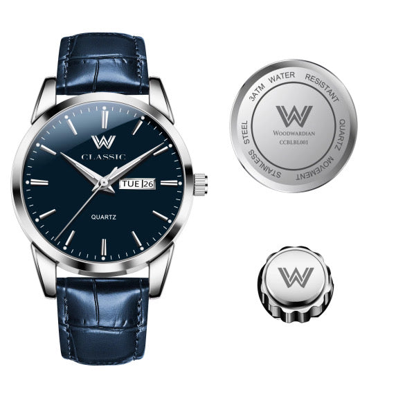 Woodwardian Classic CCBLBL001 | Leather Strap Quartz Watch