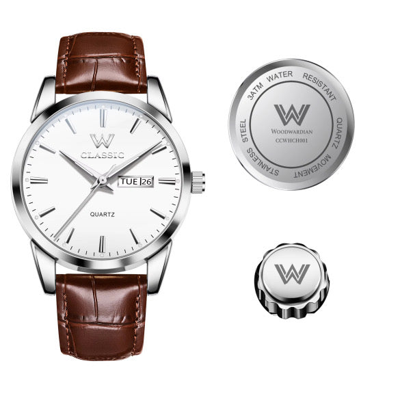 Woodwardian Classic CCWHCH001 | Leather Strap Quartz Watch